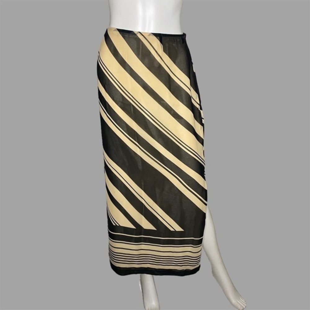 Liz Claiborne Black and Cream Maxi Skirt
